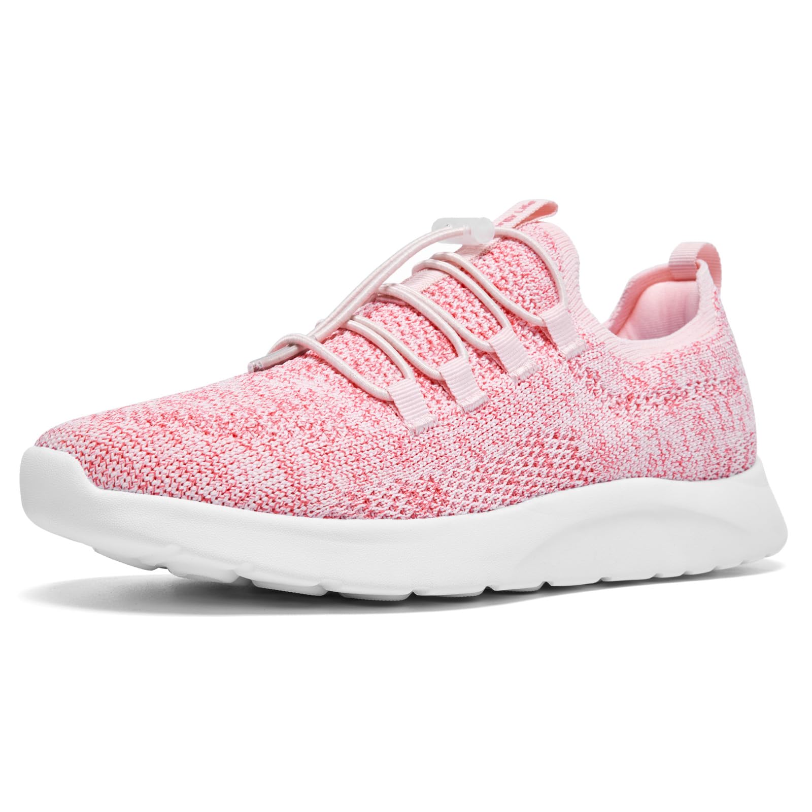 ALEADERSlip On Tennis Shoes for Women Casual,Energycloud Comfort Walking Sneakers,Whte Grey Size 8+Rose Pink Size 8