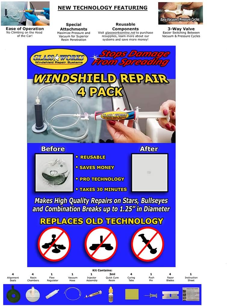 Glassworks Windshield Repair 4-Pack