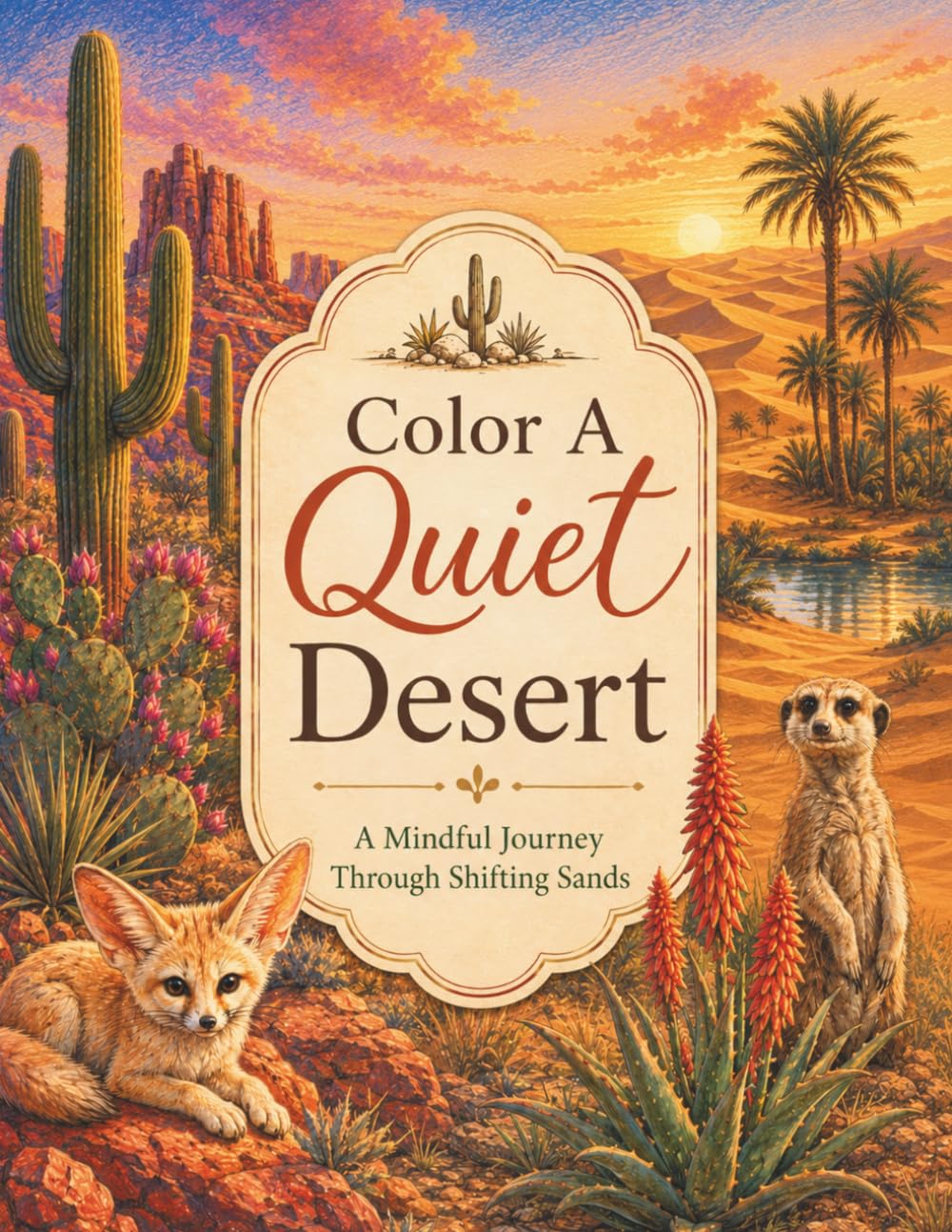 Color A Quiet Desert: A Mindful Journey Through Shifting Sands (The Quiet Coloring Series - Color in Nature for Relaxation)