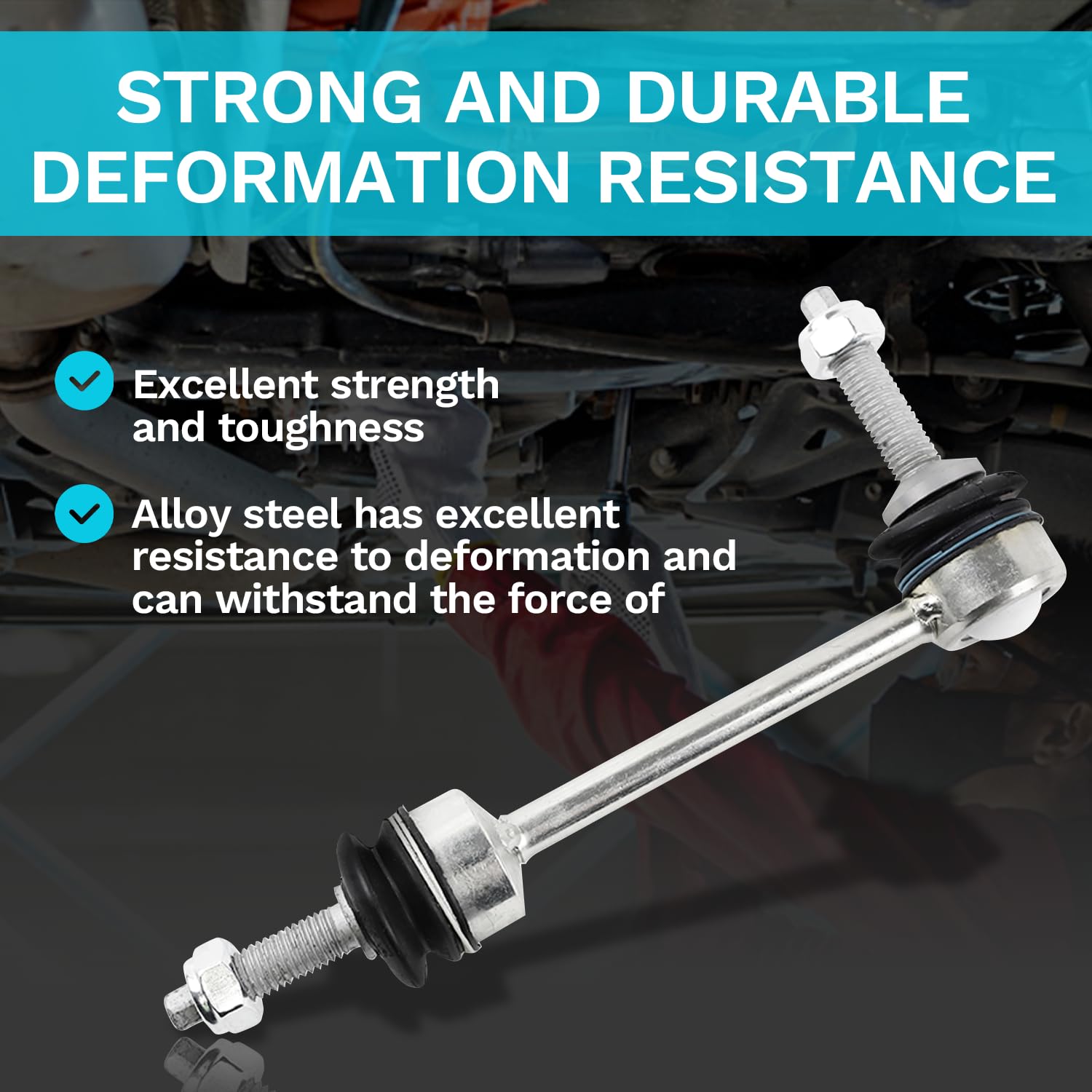 TRQ Front Sway Bar Link Set - Compatible With 2004-2005 Ford F-150 4WD