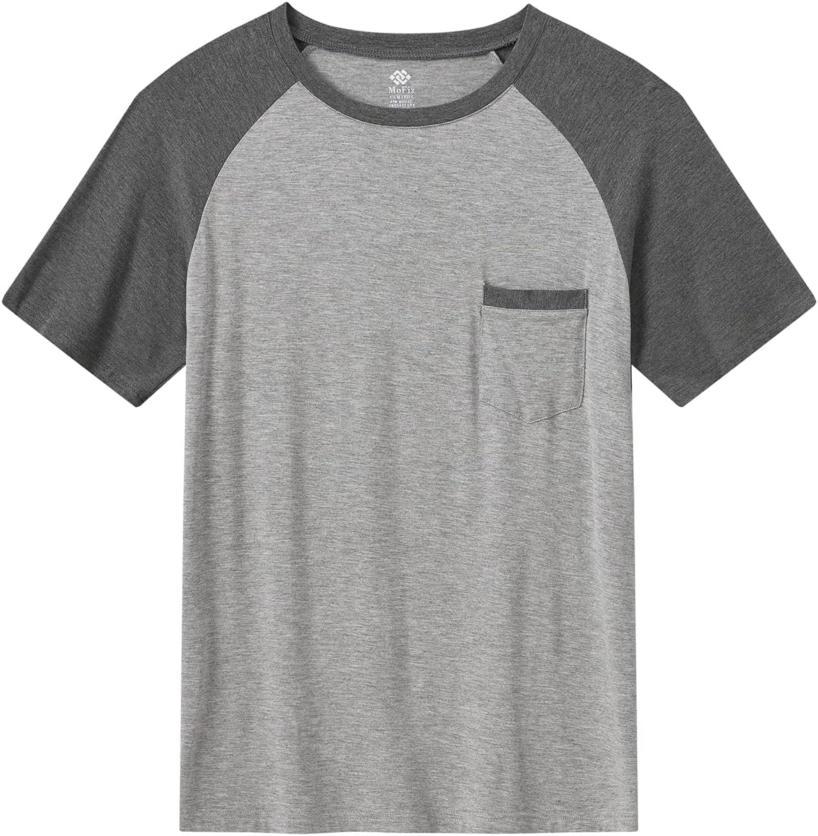 MoFiz Men's Sleep Sets,Modal Pajamas Set Ultra Soft Sleepwear Short Sleeve Top & Bottom PJS Lounge Set 2 pieces - Image 2