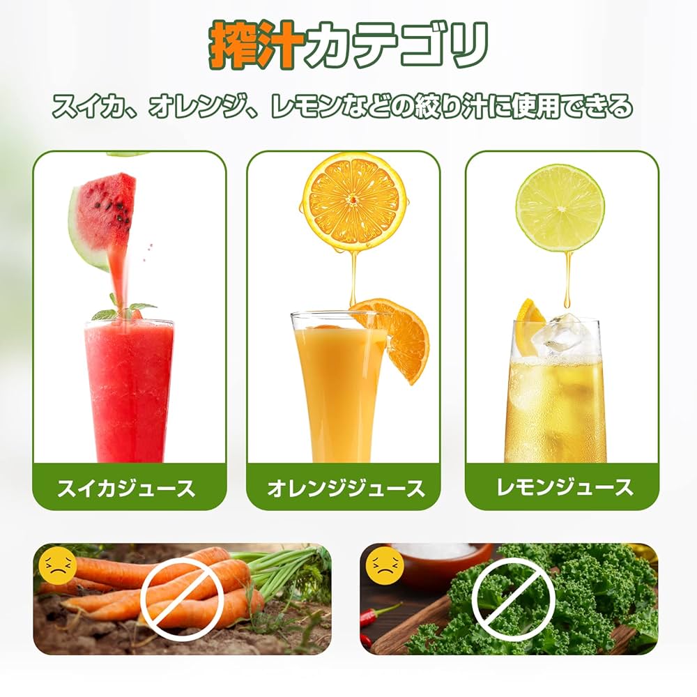 Amazon | Hanchen 手動ジューサー フルーツしぼり 【鋳鉄では