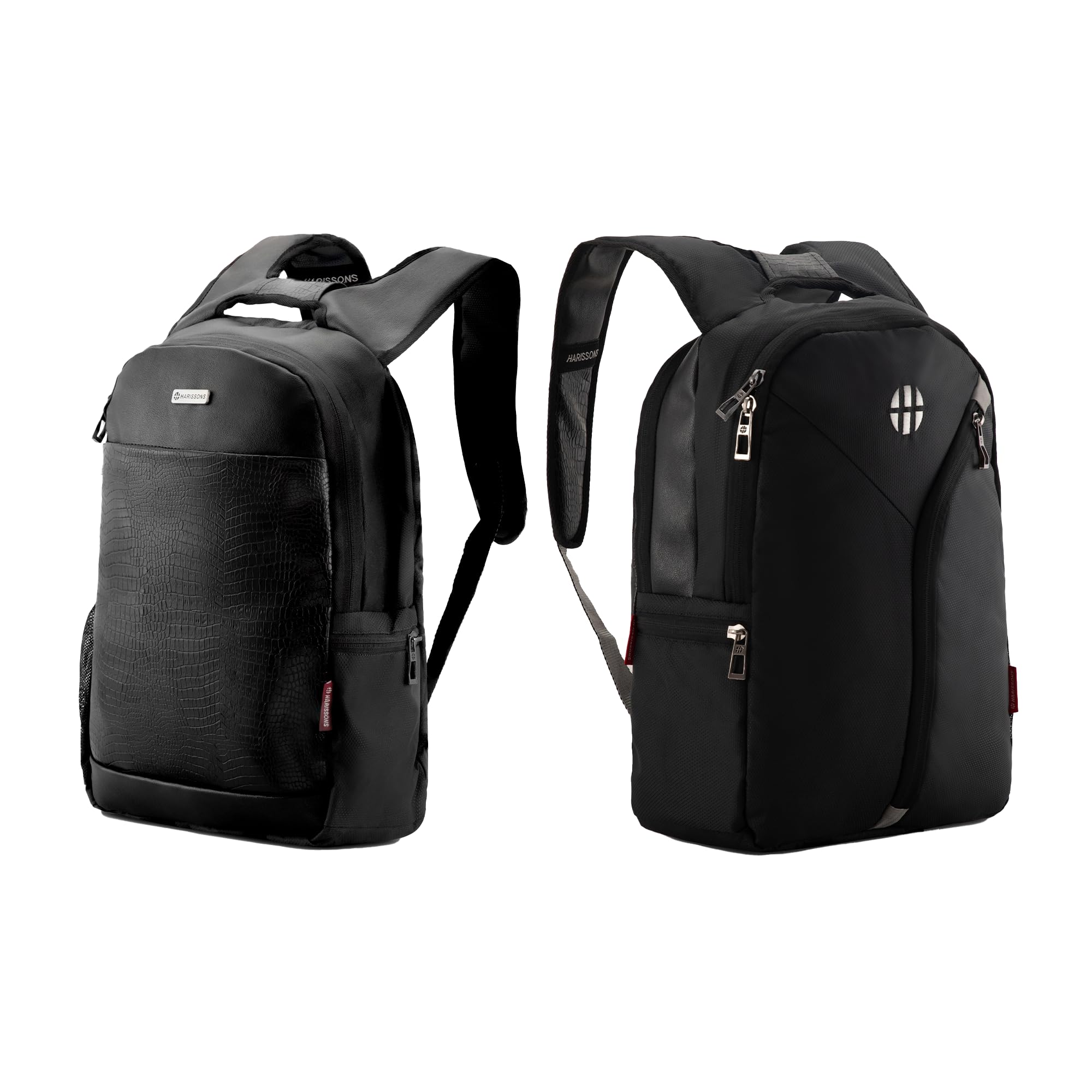 harissons Bags Twin Reversible (2-in-1) Polyester 14 inch Laptop Backpacks for Men and Women (Black)-picture-40