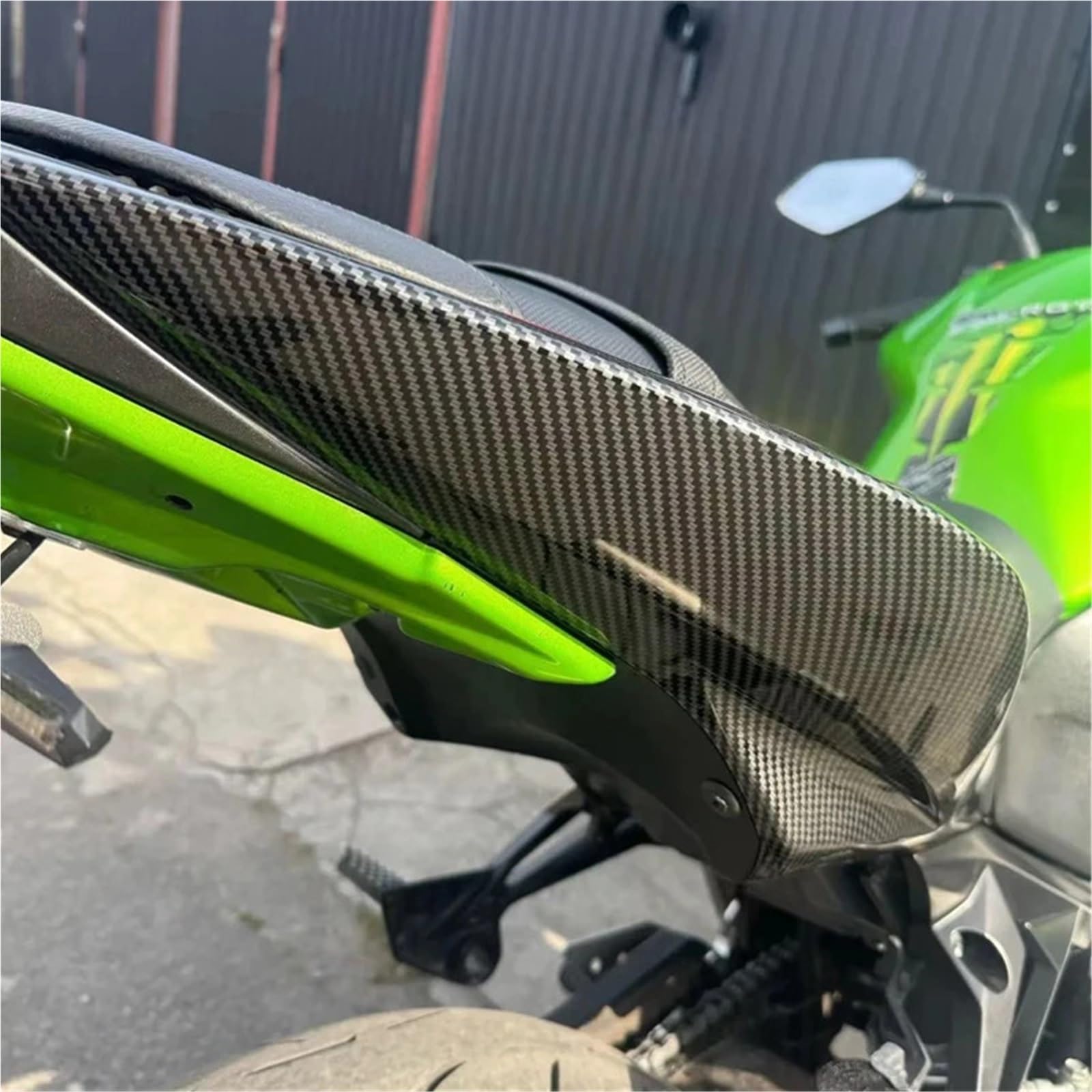 Passend für Kawasaki Z1000 Z 1000 2007-2009 Motorrad Carbon Fiber Hinten Schwanz Seite Abdeckung Körper Panel Luft Schutz Verkleidung Kühlergrillschutz Motorradwasser Retikul