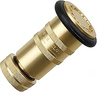 Mefape 1.5" NH/NST Brass Adjustable Fire Hose Fog Nozzle, 100 PSI Max Pressure Spray Jet