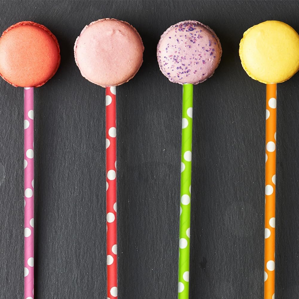 200PCS Cotton Candy Cones, 7.7Inch Cotton Candy Holder Stick Random Color Paper Straw Cones Colorful Sticks for Parties, Events, Candy Making (Multiple Colors)