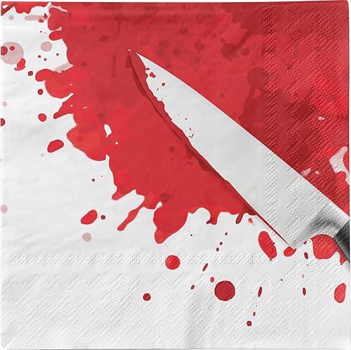 Miniatura 4 de Bloody Halloween Vajilla Pack Juego de platos de papel, servilletas y tazas desechables para 20