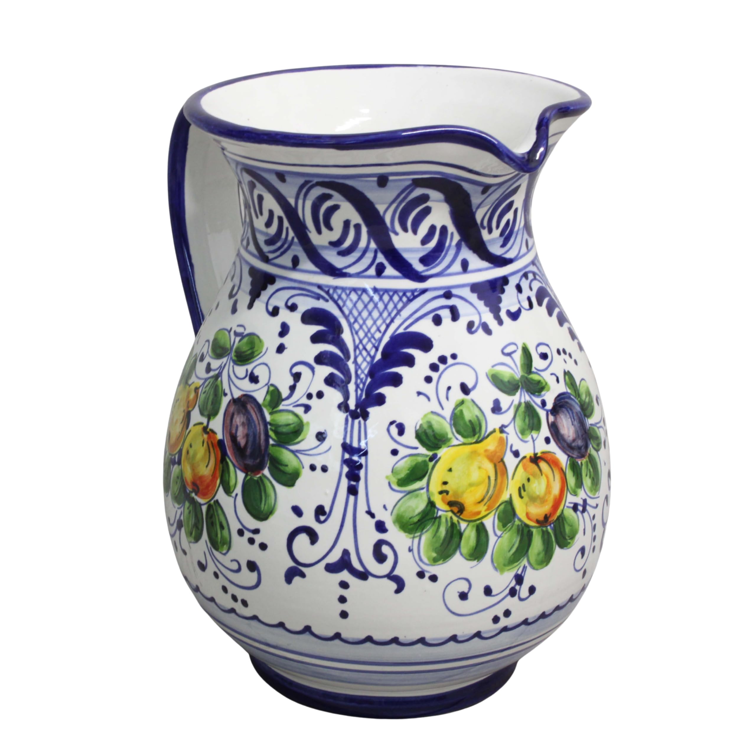 Brocca in Ceramica Decorata a Mano per Vino e Acqua