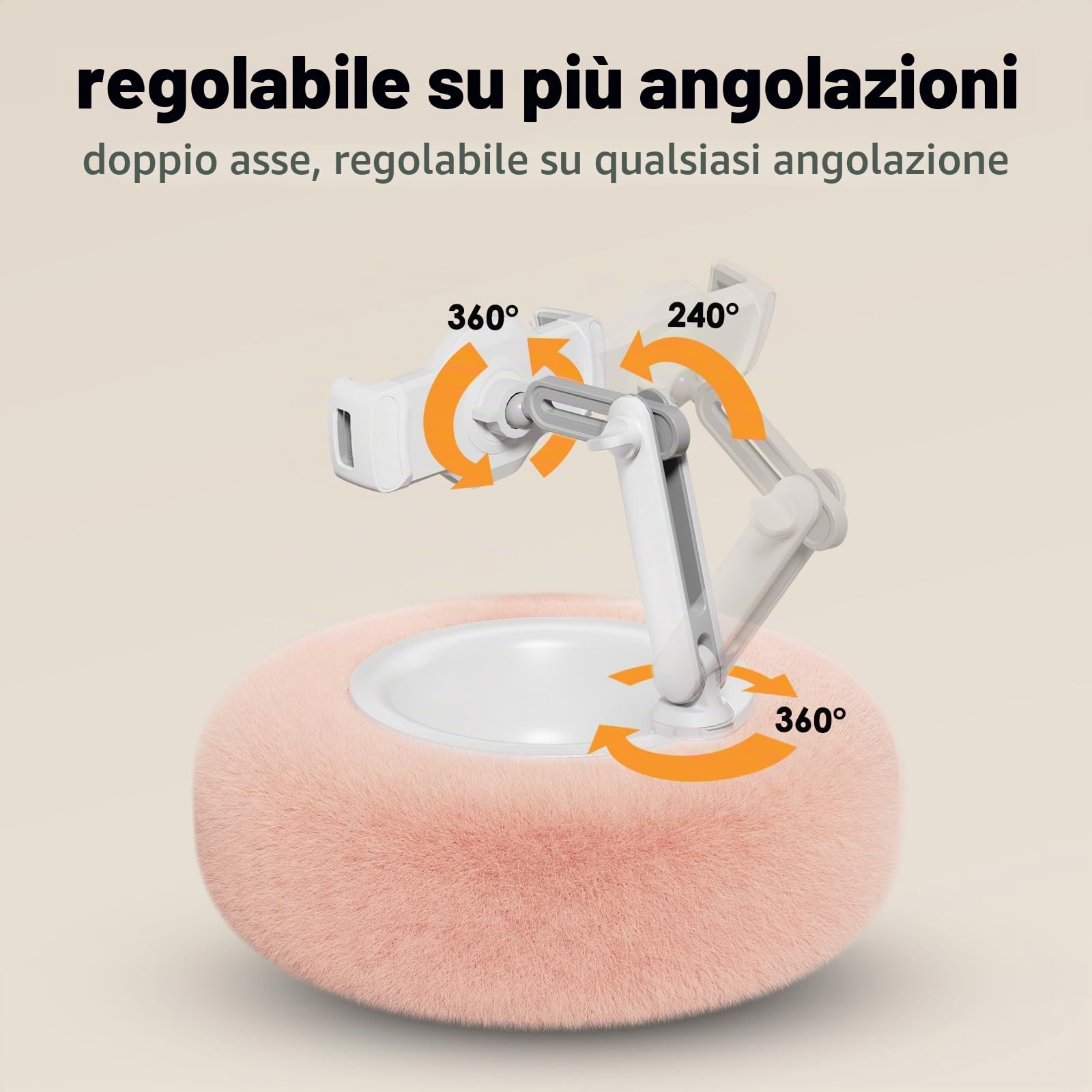 SupeDesk Supporto per tablet, supporto per Kindle, iPad, Kindle, compatibile con Kindle/tablet/telefono da 4,7-13", supporto regolabile per Kindle, letto, divano, video, morbido e comodo