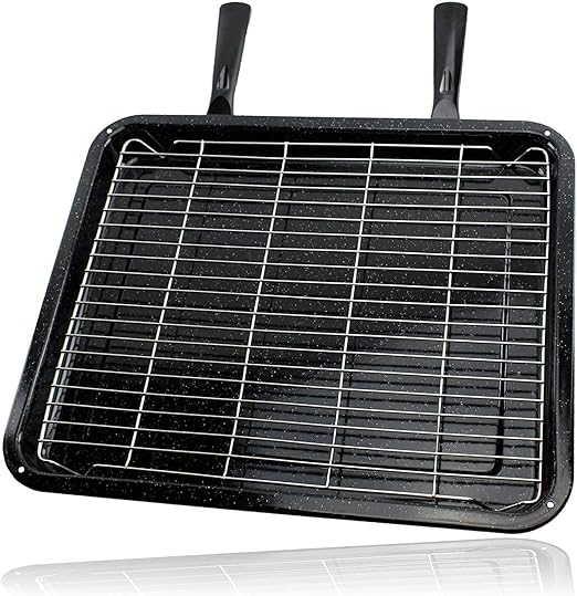 SPARES2GO Extra Large Grill Pan Rack & Dual Detachable Handles for Neff