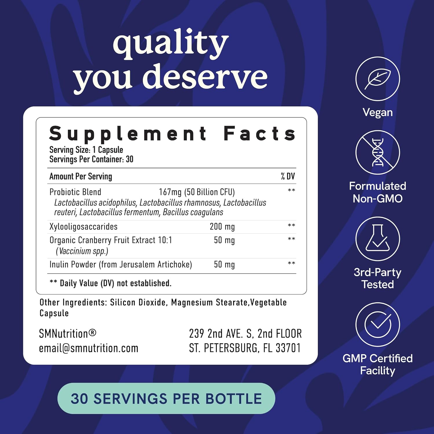 Vaginal Probiotics | 50 Billion CFU for Vaginal Health & pH Balance for Women | Healthy Odor & Yeast Balance | Womens Probiotics and Prebiotics with Cranberry Extract | Shelf Stable, Vegan | 30 Ct - Image 6