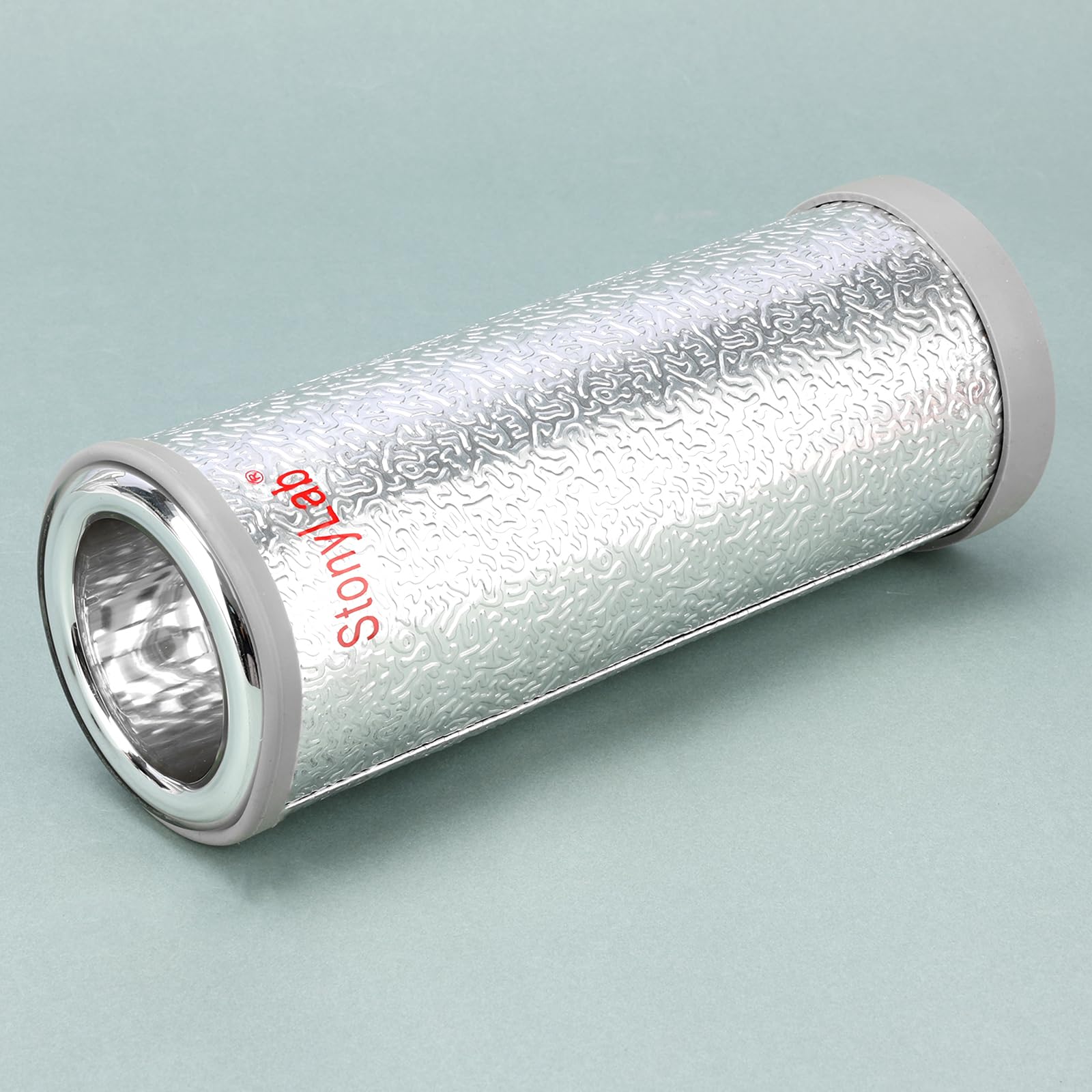 stonylab Butelka Dewar cylindryczna ze szkła borokrzemowego z aluminiową podstawą, 350 ml, głębokość wewnętrzna 200 mm, średnica wewnętrzna 60 mm, do laboratorium i ciekłego azotu