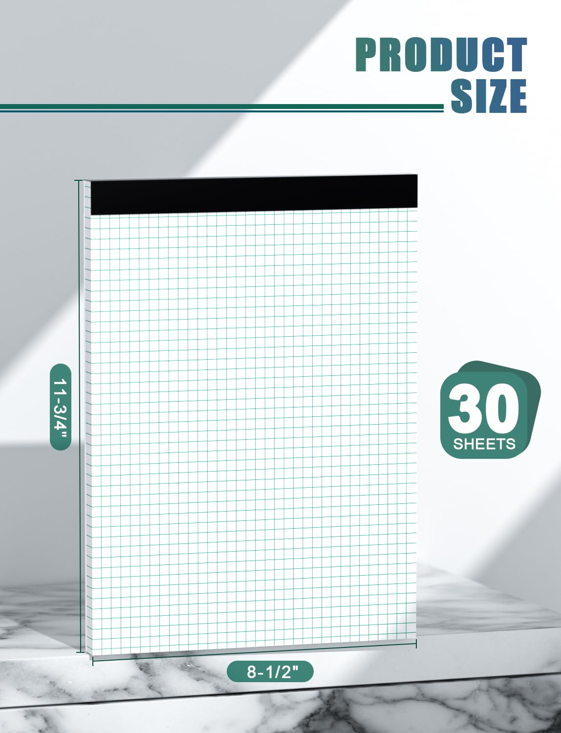 Snapklik.com : Graph Paper Pads 8.5 X 11, 4x4 Graph Ruled, 3 Pack 1/4 ...