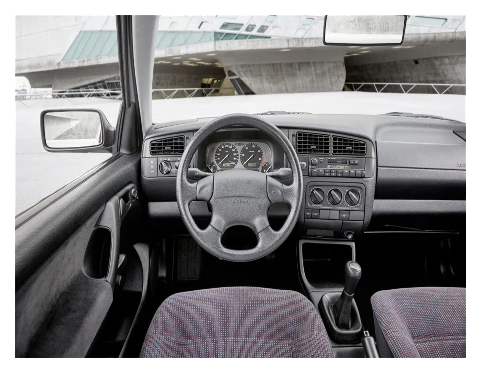 Fascia Marco Panel Radio Fascia Coche 9 Pulgadas Kit Tablero Salpicadero Adaptador Ajuste Cubierta Placa Consola Bisel para VW para Golf 3 1991-2003 Juego Panel Radio
