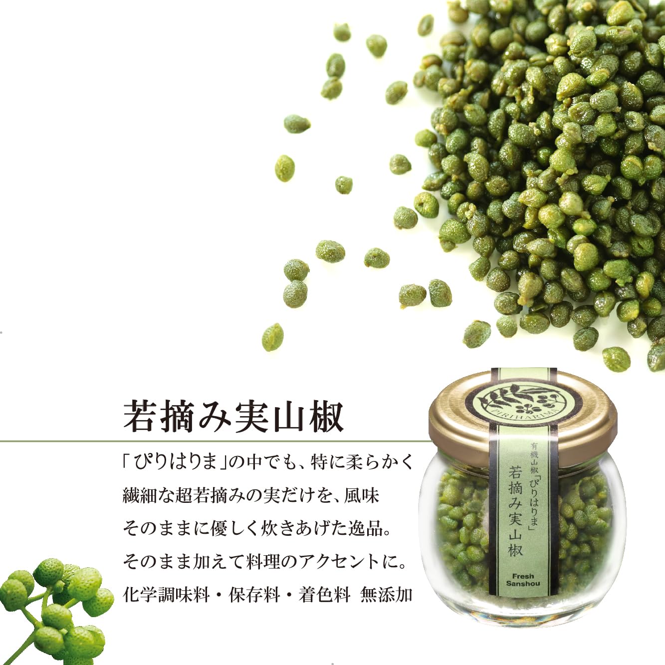 Amazon | 有機 オーガニック ぴりはりま 若摘み実山椒 47g 山椒
