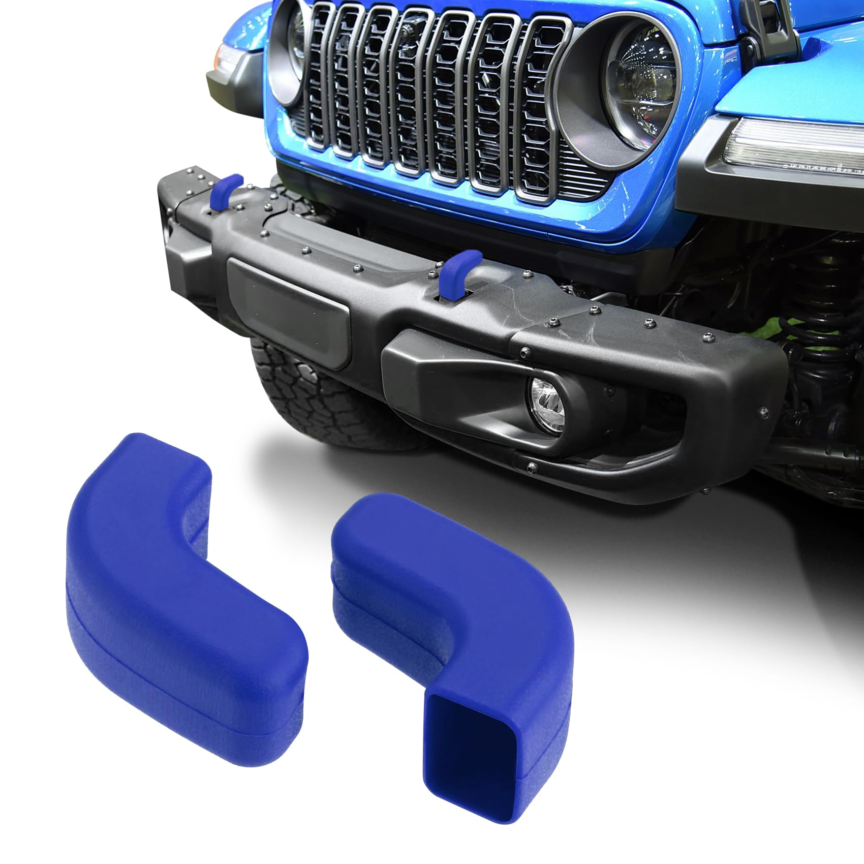 Photo 1 of ASUBHA 2Pack Factory Bumper Tow Hook Covers for Most Cars Front Bumpers, Rubber Sleeve Protectors for Front Bumper, Automotive Exterior Accessories