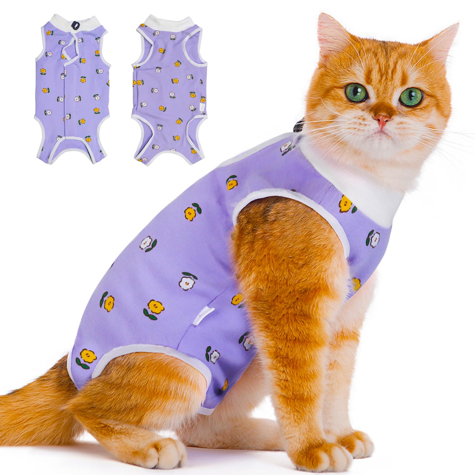 Cat Professional Recovery Suit，Body Suits for Abdominal Wounds or Skin Diseases，E-Collar Alternative for Cats, Onesie Cat Clothes After Surgery Collar & Cone Alternative — view 33