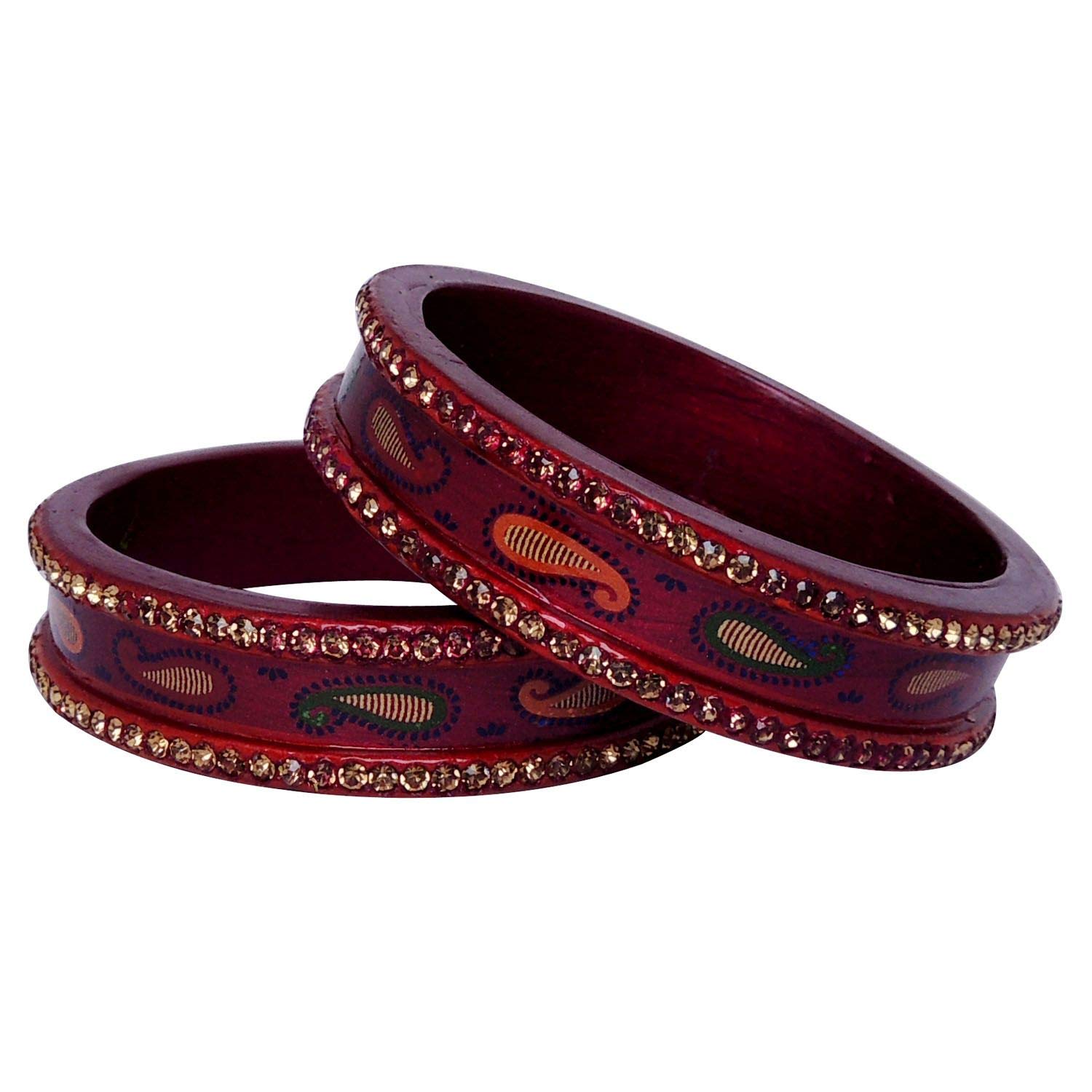 SATYAMANIJaipur Typical Lakh Fashion Jewellary Bangles (Set pf 2 pcs.) Art 11