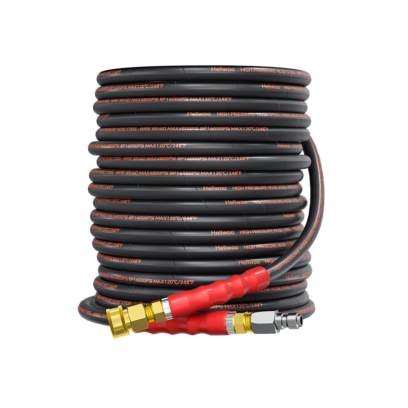 75FT Pressure Washer Hose 3/8" 4800PSI Kink Resistant