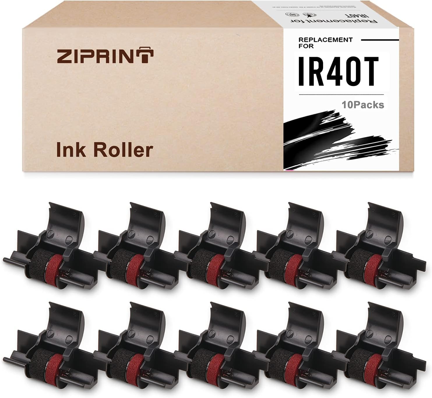 Rullo Inchiostro Stewart IR40T - Per Calcolatrici Da Stampa, Rosso/Nero - Foto 6