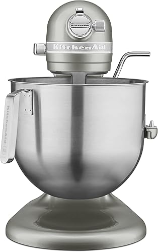 Miniatura 5 de KitchenAid KSM8990CU Mezclador comercial de encimera de 8 cuartos de galón, 10 velocidades, impulsado por engranajes, contorno plateado
