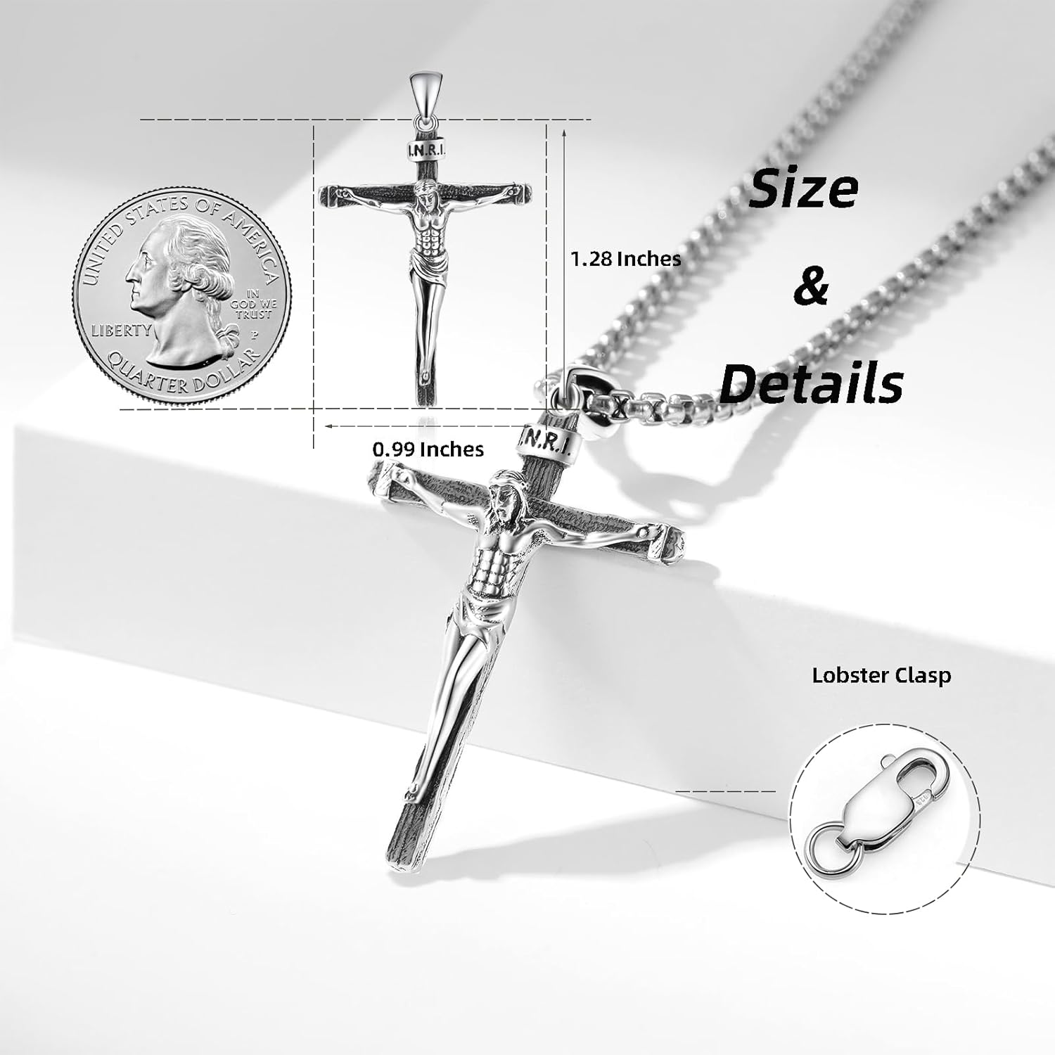 Saint Pendant Necklace S925 Sterling Silver Jewelry Religion Pendant for Women Men - Image 6