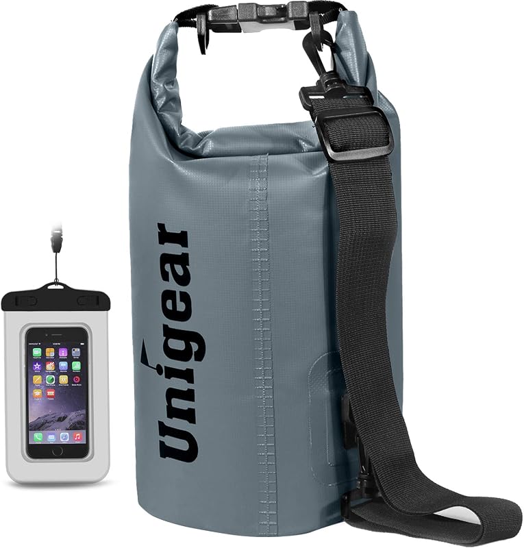 Unigear Flotante Bolsa Seca Impermeable para Kayak, 2L/5L/10L/20L/30L/40L | Almacenamiento de Equipo Ligero, Funda de Teléfono Impermeable Incluida, Para Navegación, Pesca, Natación, Camping, Playa y Paddle Surf