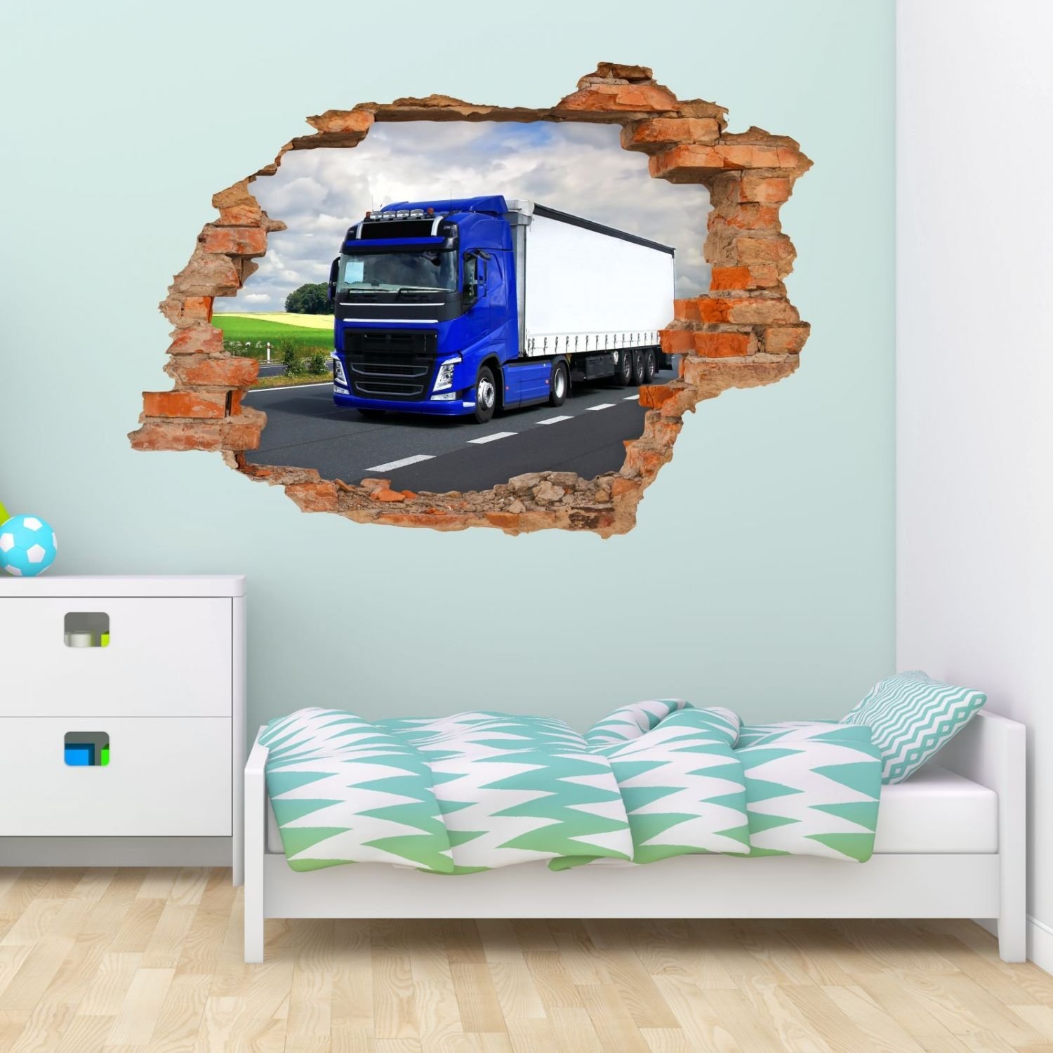 Nikima – 055 Vinilo Adhesivo Decoracion Pared, Agujero En La Pared, En 6 Tamaños, Para Habitación De Los Niños, Pegatinas De Pared, Tamaño 500 X 350 Mm