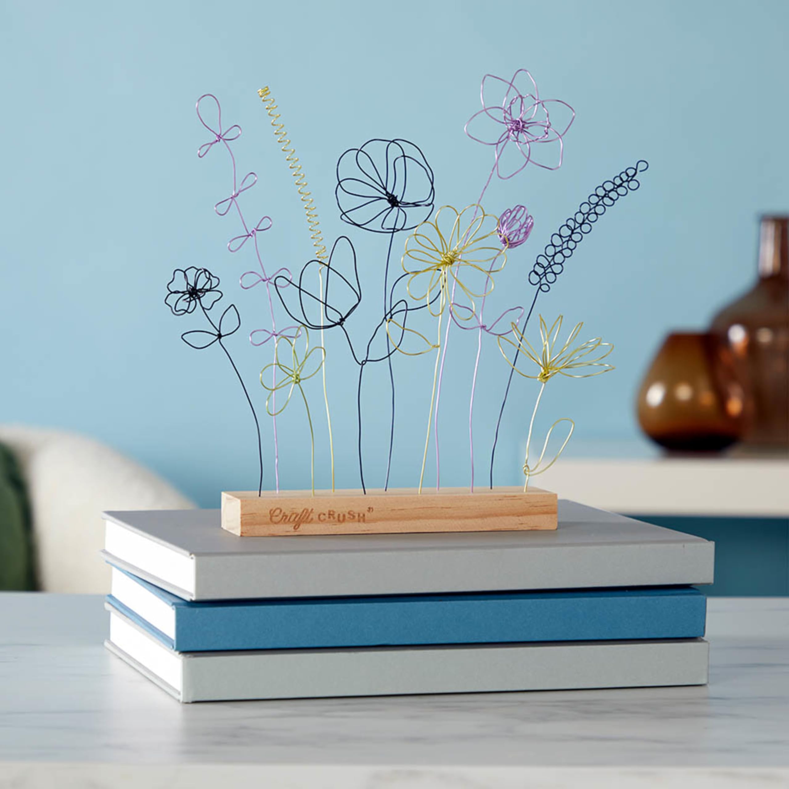 Craft Crush Wire Flowers - Create Unique Craft Wire Flower Designs with Easy to Use Tool and Guide with Display Stand - for Teens and Adults Ages 12, 13, 14, 15 and Up - Image 4