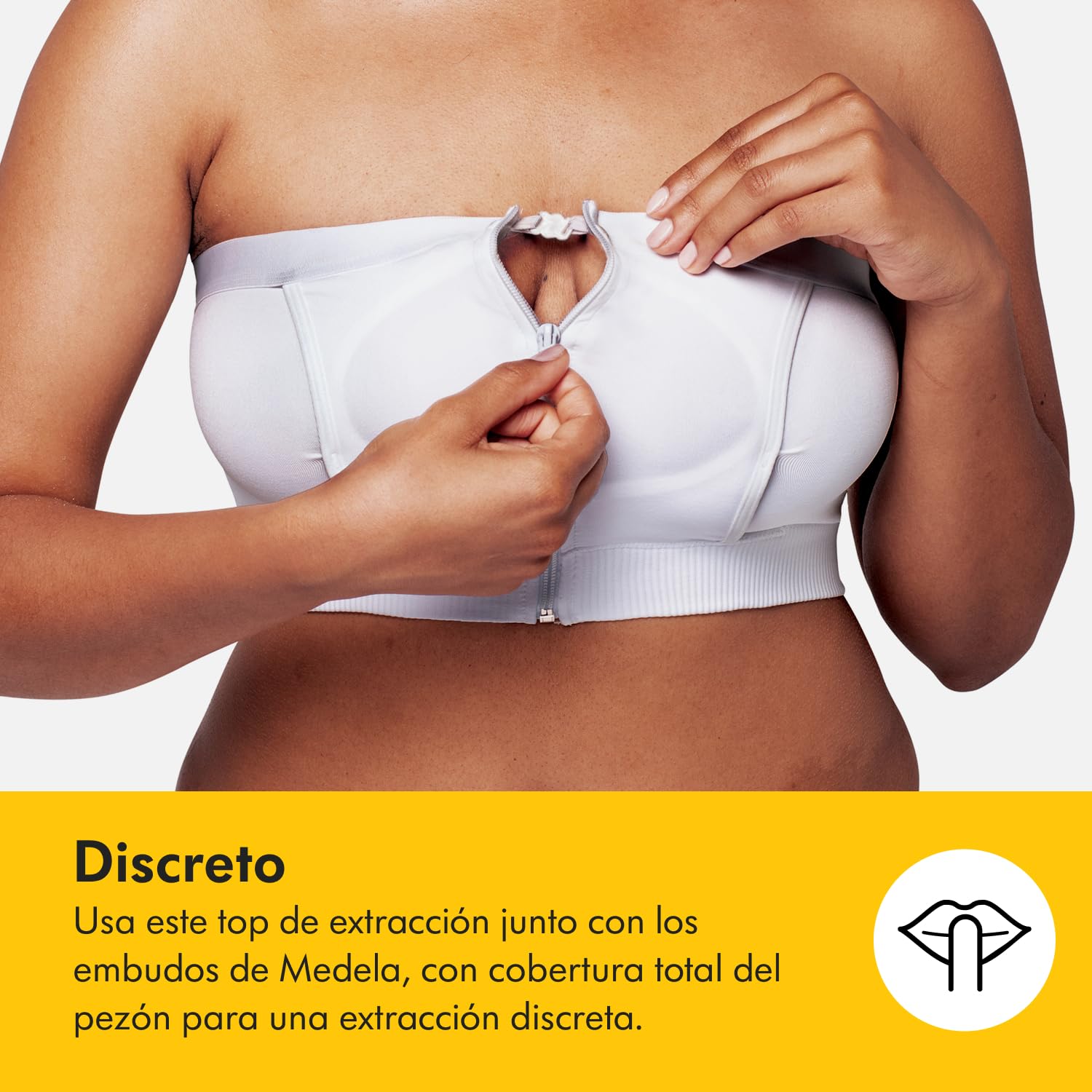 Medela Top de extracción de Leche Hands-Free, Sujetador de extracción de Leche fácil de Usar, con tecnología Adaptative Strech para un Ajuste cómodo y un Flujo de Leche Adecuado