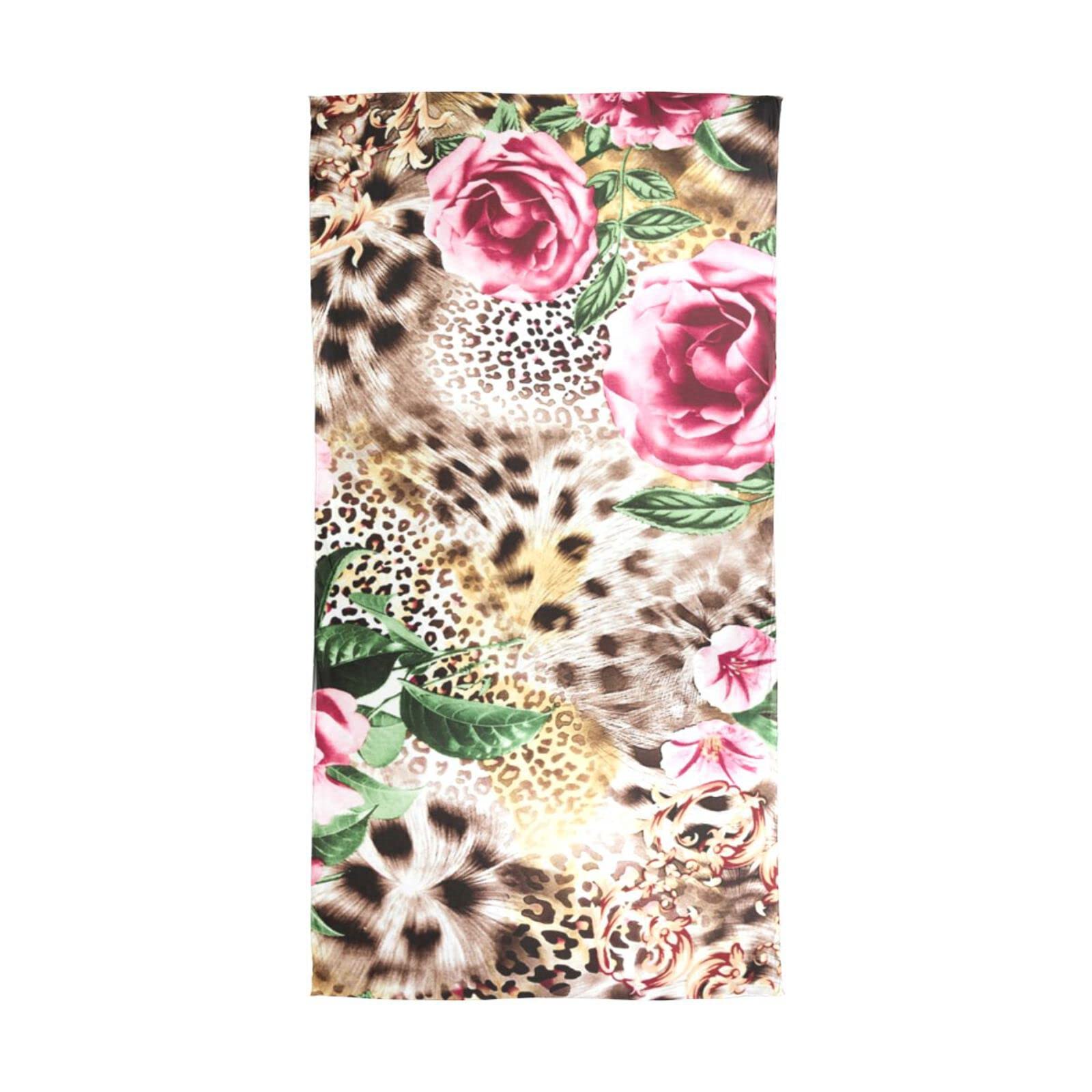 Youjuner Women's Colour 26 Long Silk Scarf Animal Leopard Print Chiffon Silk Scarves Shawls Stoles Wraps For