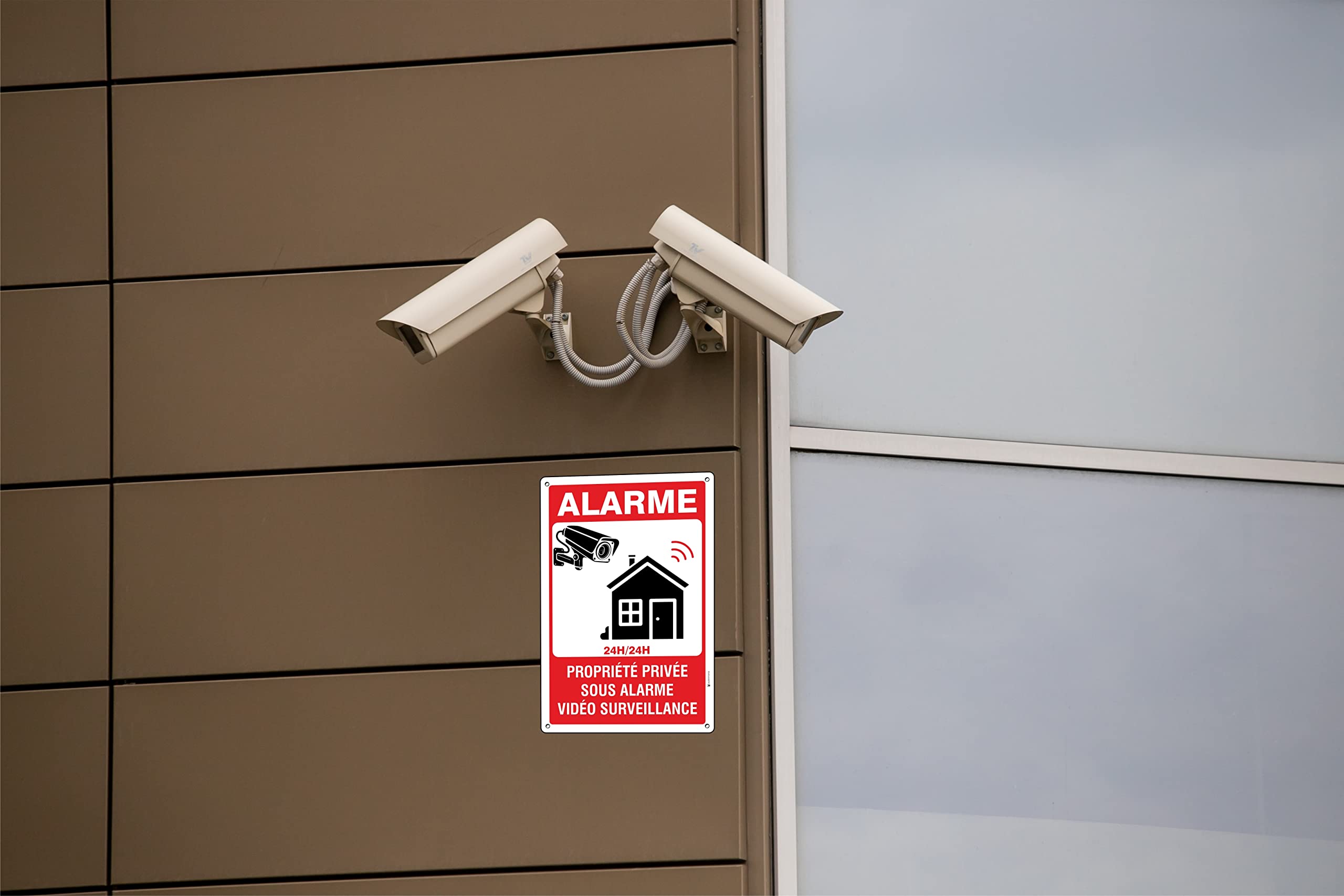 Alu-Schild "Privateigentum Mit Videoüberwachung" – 20x30 Cm, 3 Mm Dick, Witterungsbeständig