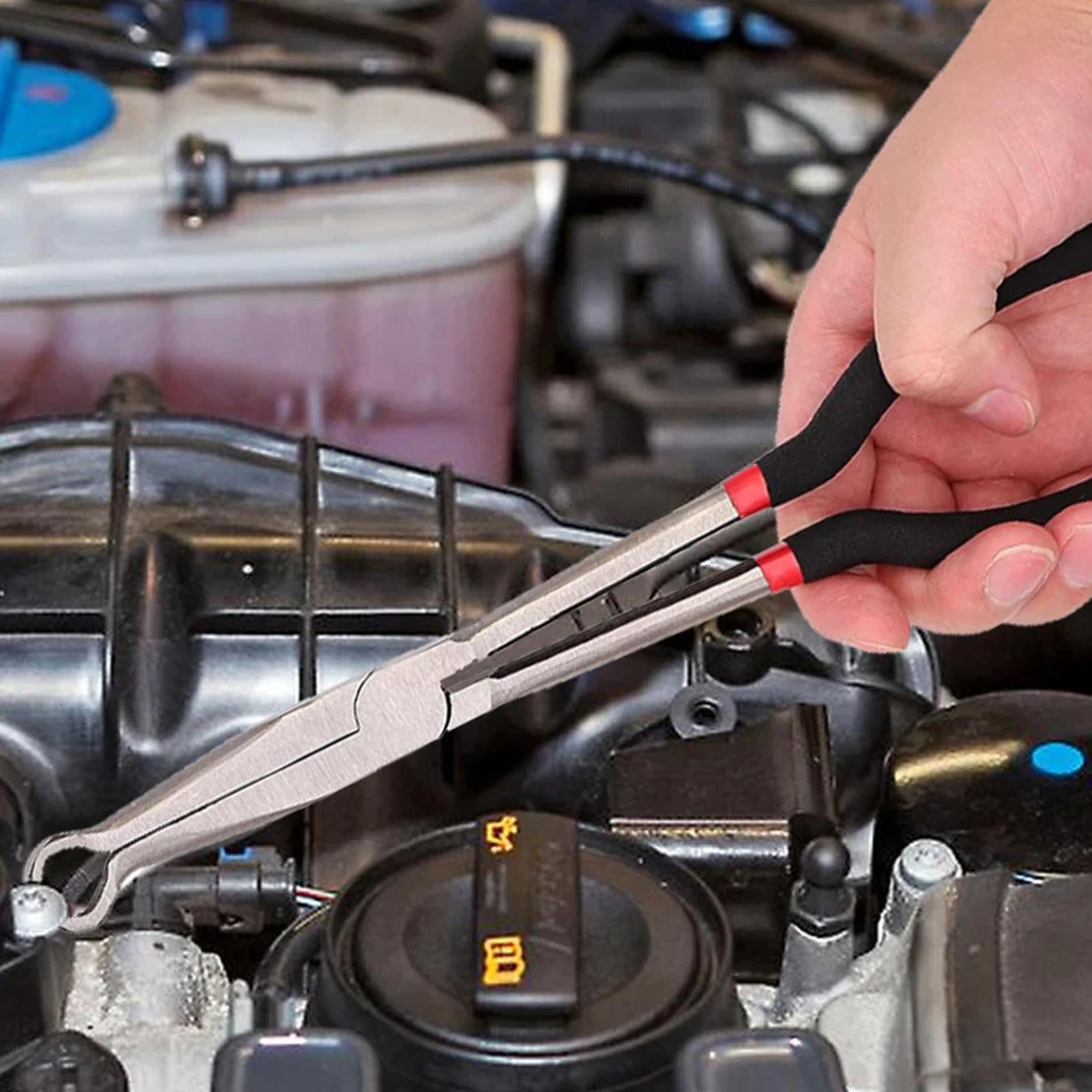 Hose Clamp Pliers - Electrical Disconnect Pliers | 11/16in Spark Plug Removal Pliers | Radiator Hose Clamp Pliers | Automotive Clamp Plier | Pipe Clip Repair Tool | Hose Clip Clamp Removal