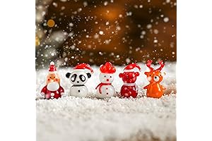 H&D HYALINE & DORA Mini Blown Glass Christmas Figurines Collectibles