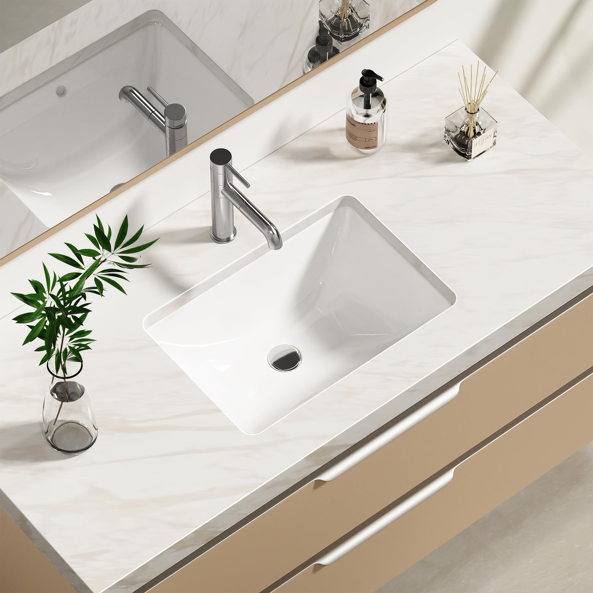 ChetBakerInNewYork他ArtBlakey,BillEvance Enbol Undermount Bathroom Sink Rectangle 18x13 Inch White Ceramic