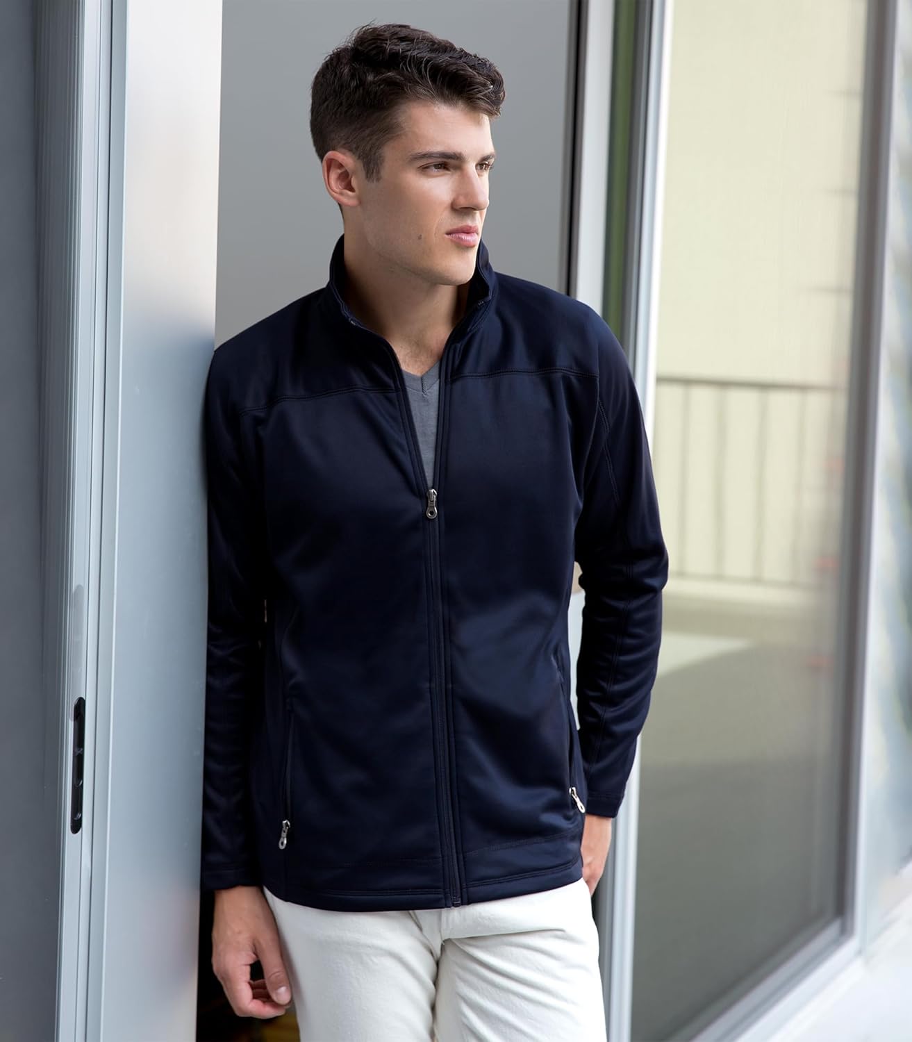 Vantage Apparel NCAA mens Collegiate Full Zip Soft Shell Micro Fleece Jacket