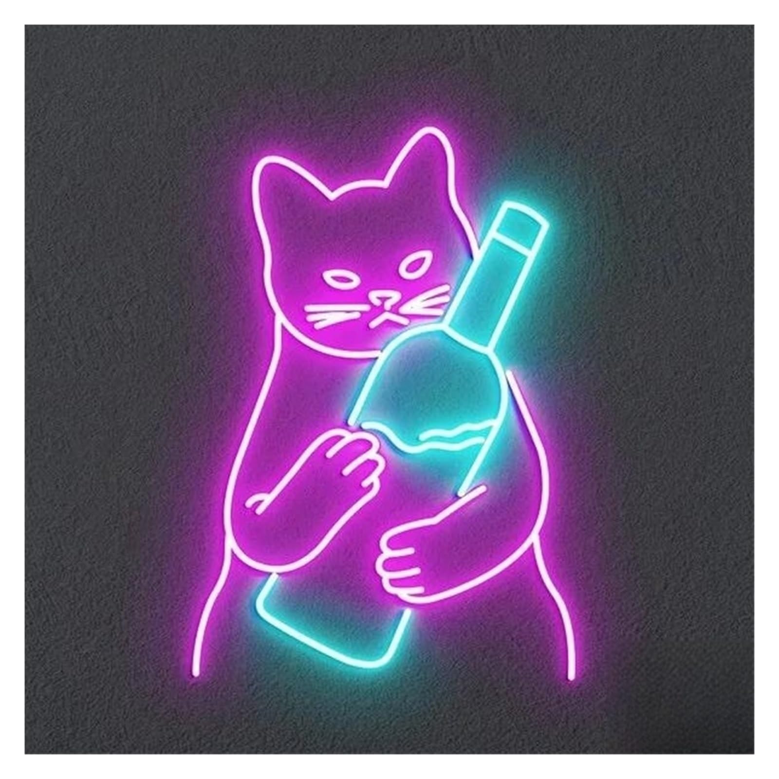 Lemst C Signs Lamp At With Wine Bottle Neon Sign Light For Bar Beer Lub Birthday Ute At Nursery Wall Art Hanging Decor Usb Powered Lamp 40Cmx24cm(C)