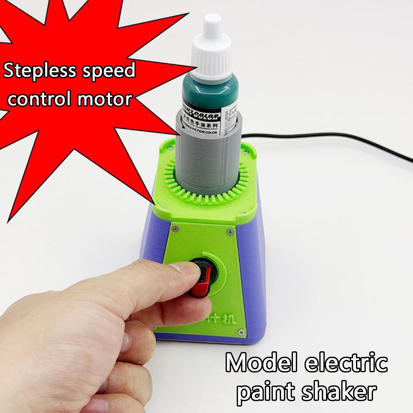 Vortex-Mischmaschine für 19/25-mm-Flaschen, USB-betrieben mit stufenloser Geschwindigkeitsregulierung für Tinte, Nagellack, Klebstoffe und Reagenzgläser