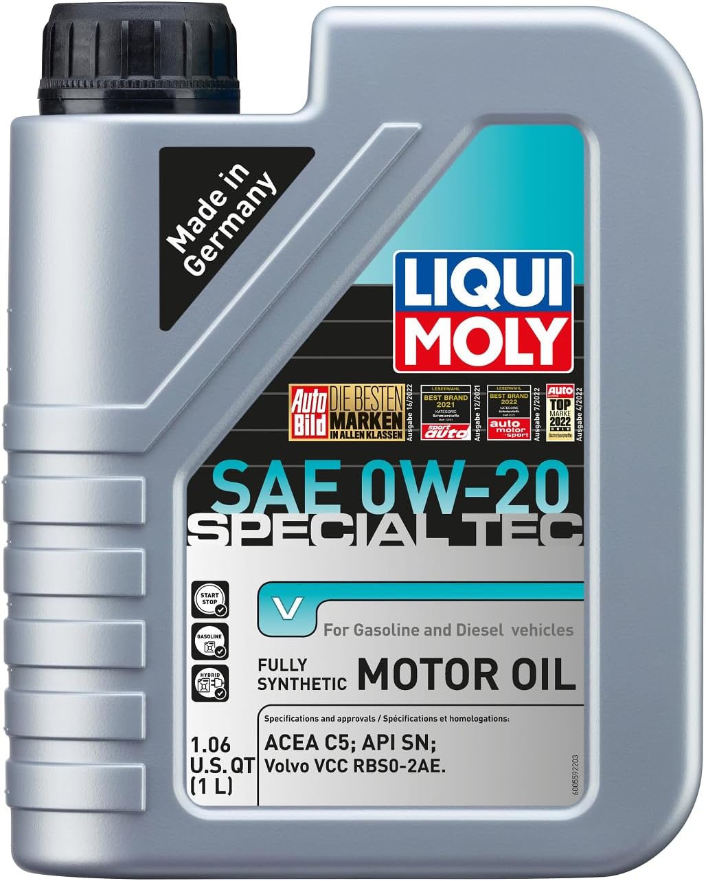 LIQUI MOLY Special Tec V SAE 0W-20 | 1 L | Fully synthetic engine oil | SKU: 20198