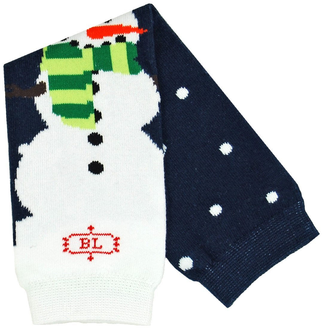 Babylegs Baby-Girls Infant Snowman Leg Warmer, Black/White, One Size