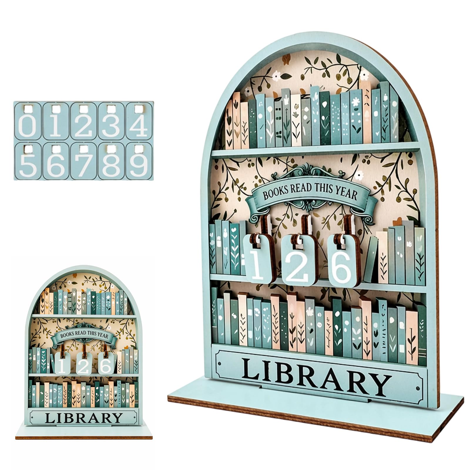 Rovelin Books Read This Year Counter for Home Library Book Tracker