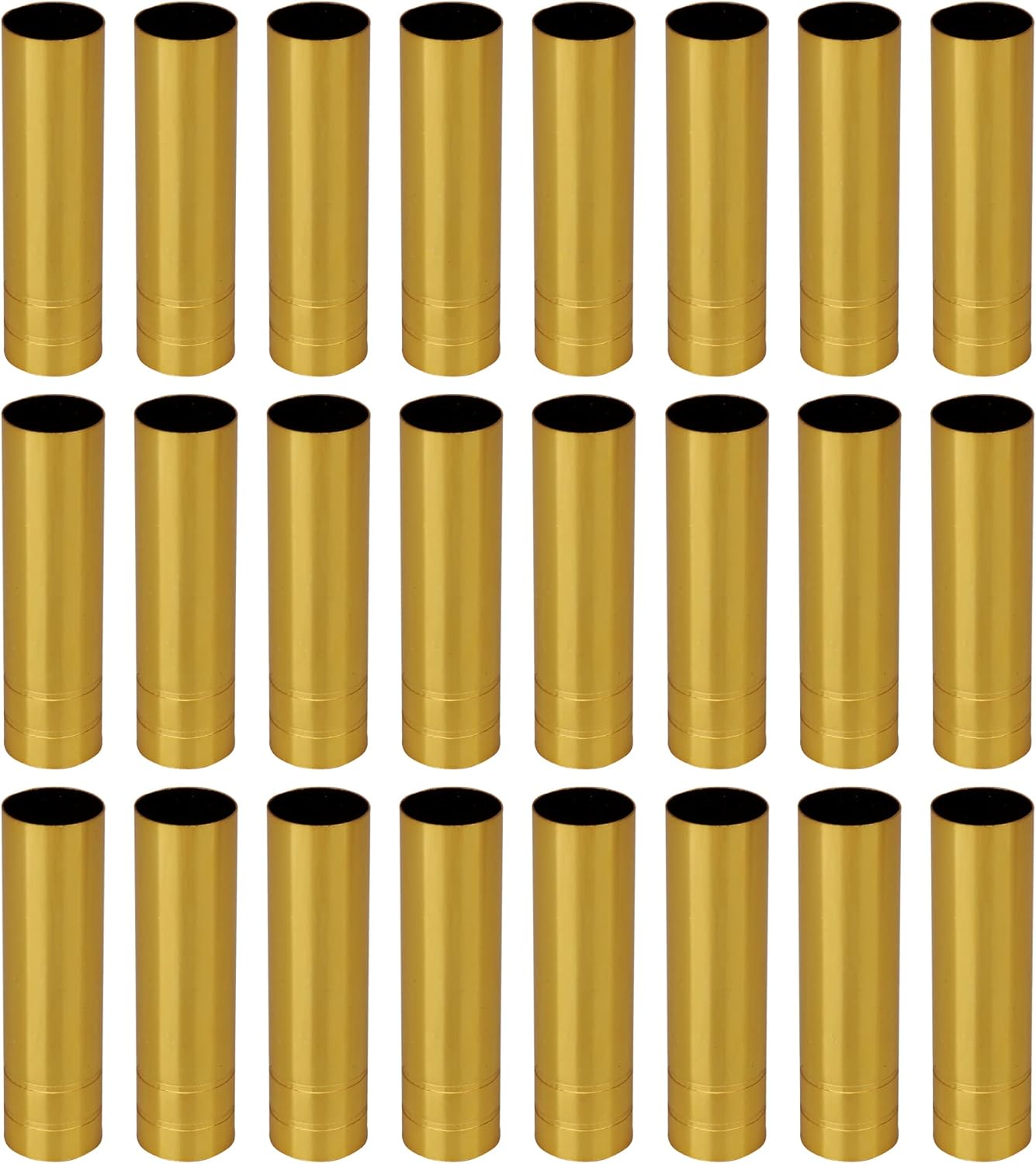 24 PCS Chandelier Candle Light Cover Sleeves Gold Bronze for E14 Lamp Holder 10cm
