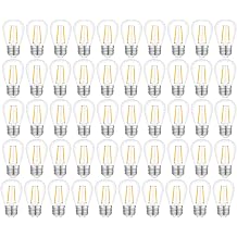 Jslinter 100Pack 2W S14 LED String Light Bulbs Replacement, 120LM, 2700K Warm White, Shatterproof, E26 Screw Base