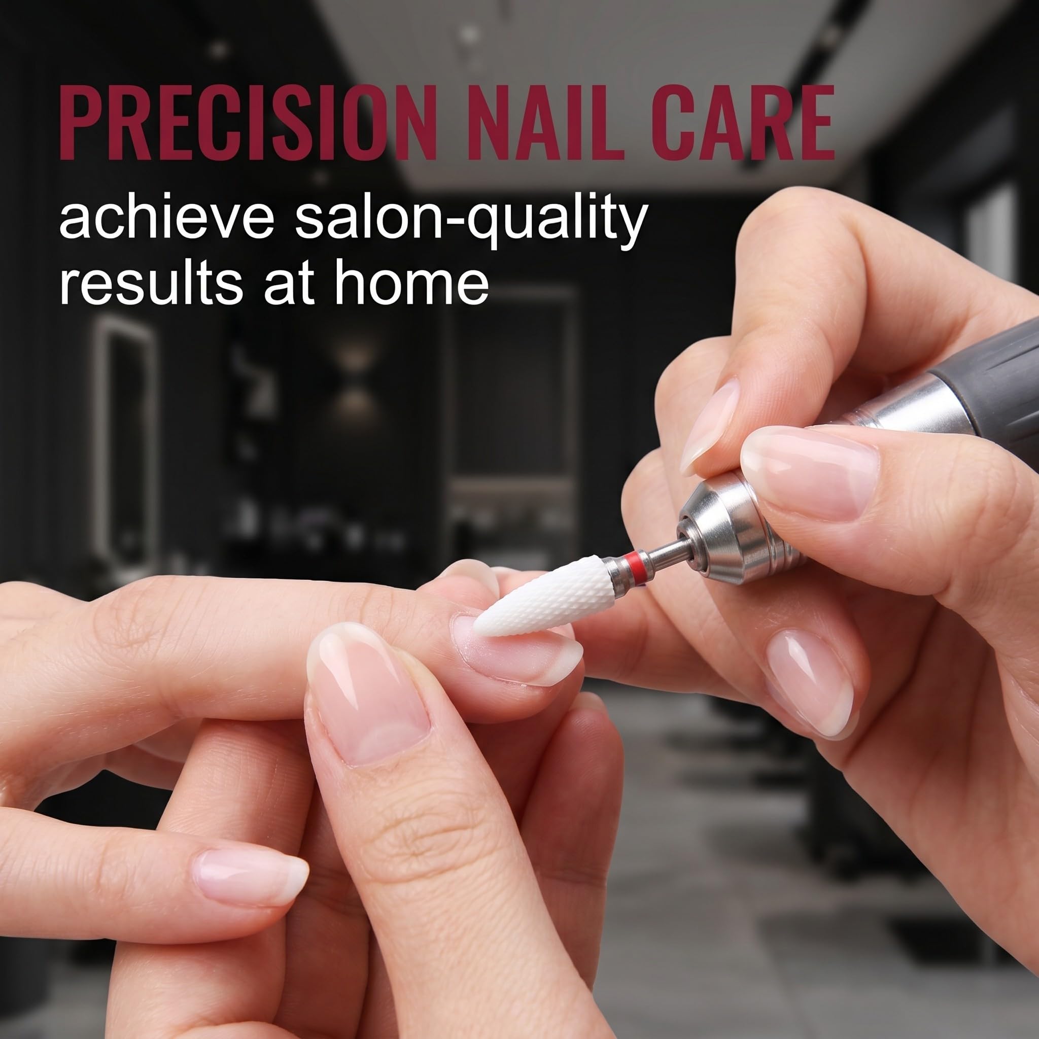 5 Punte Fresa per Unghie in Ceramica Professionale, Kit per Rimozione di Gel, Acrilico e Cuticole, Set Manicure e Pedicure con Custodie, Compatibilità Universale 3/32"