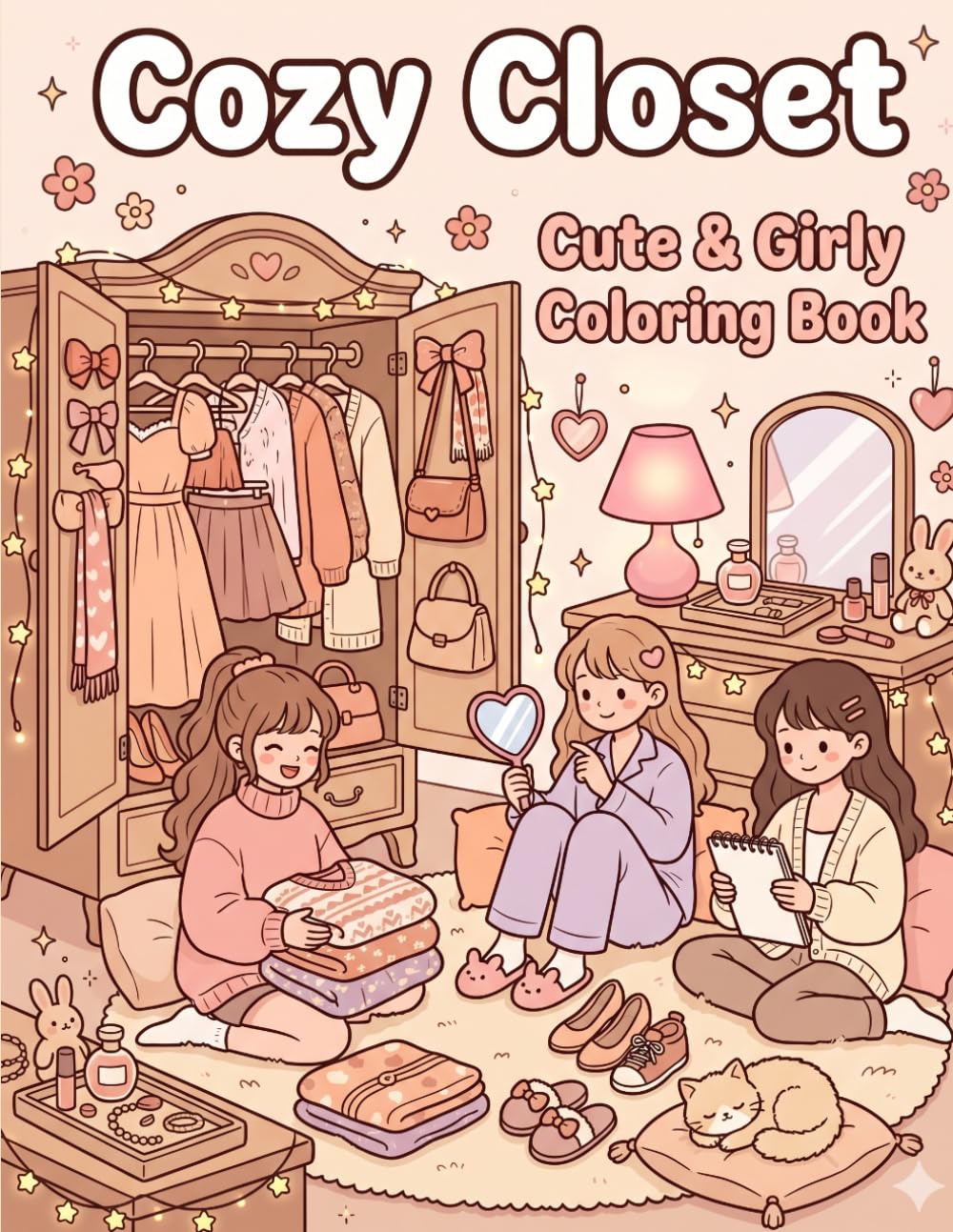 Cozy Closet: Simple & Kawaii Fashion Coloring Book for Relaxation (Easy Breezy Bold)