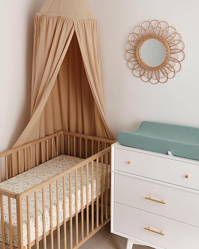 Miniatura 7 de Sábanas de muselina para cuna para niñas y niños, sábana bajera de algodón bohemio neutro para colchón estándar de cuna y colchón de cama para niños