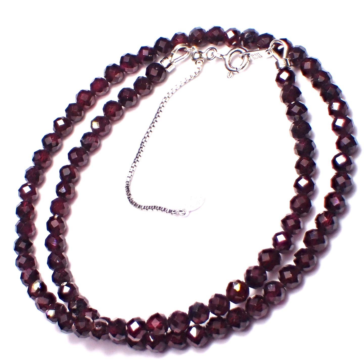 ロードライトガーネット 2重タンブルブレスレット