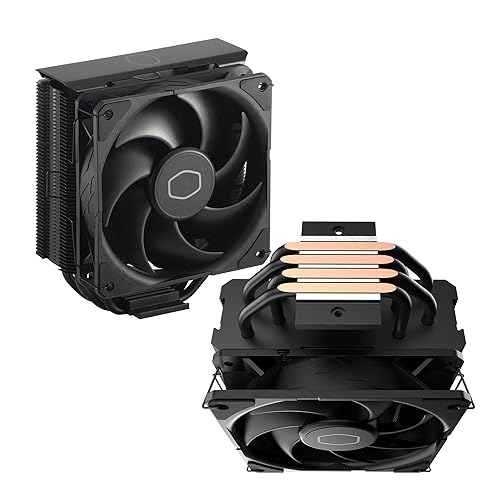 Miniatura 30 de Cooler Master Enfriador de aire de CPU Hyper 212 RGB Black Edition, ventilador SF120R RGB, 4 tubos de calor CD 2.0, negro metálico anodizado, aletas