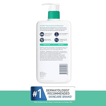 Amazon.com: CeraVe Foaming Facial Cleanser, Daily Face Wash