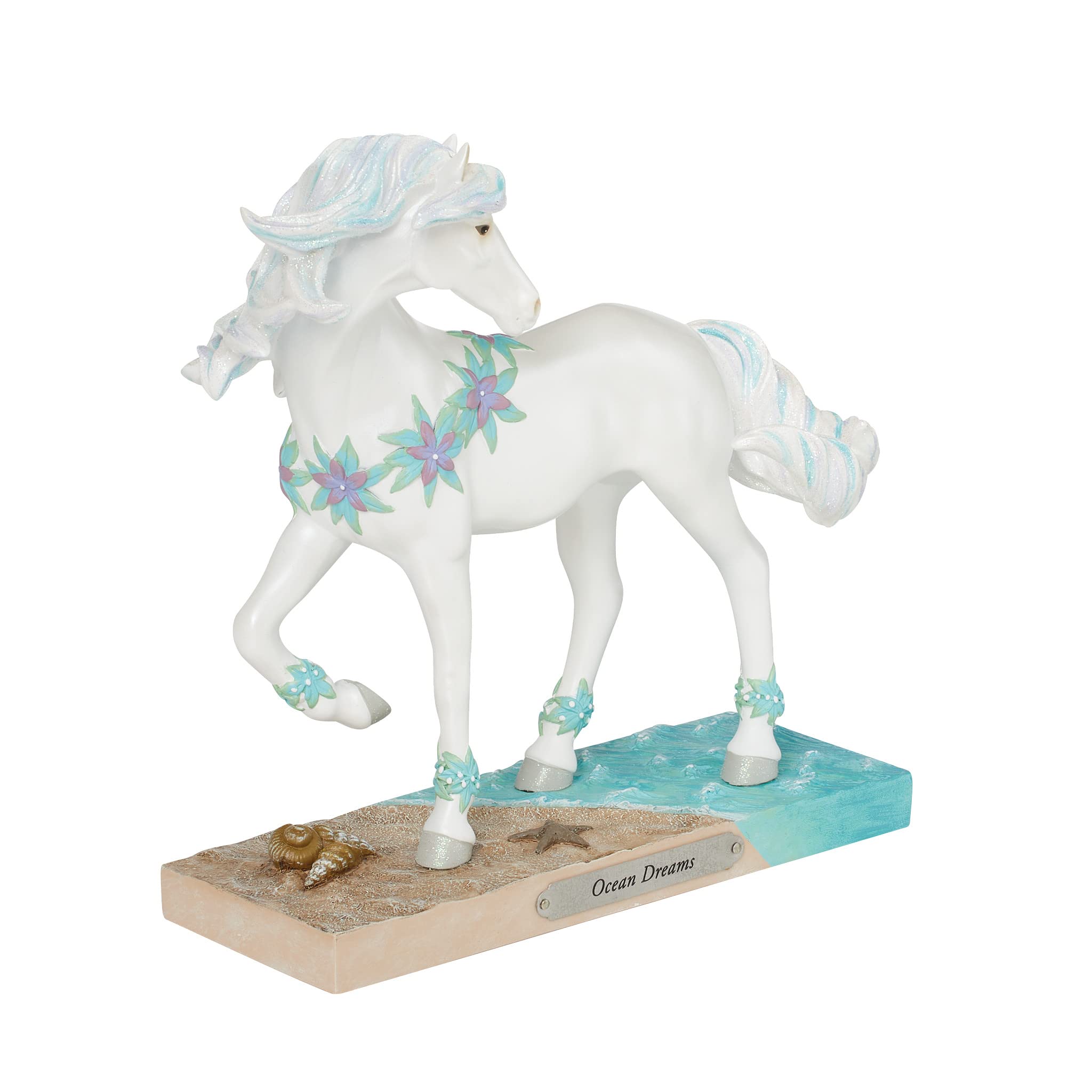 Enesco Boyalı Midilli İzi Okyanus Rüyası Heykelcik, 7,5 İnç, Çok Renkli